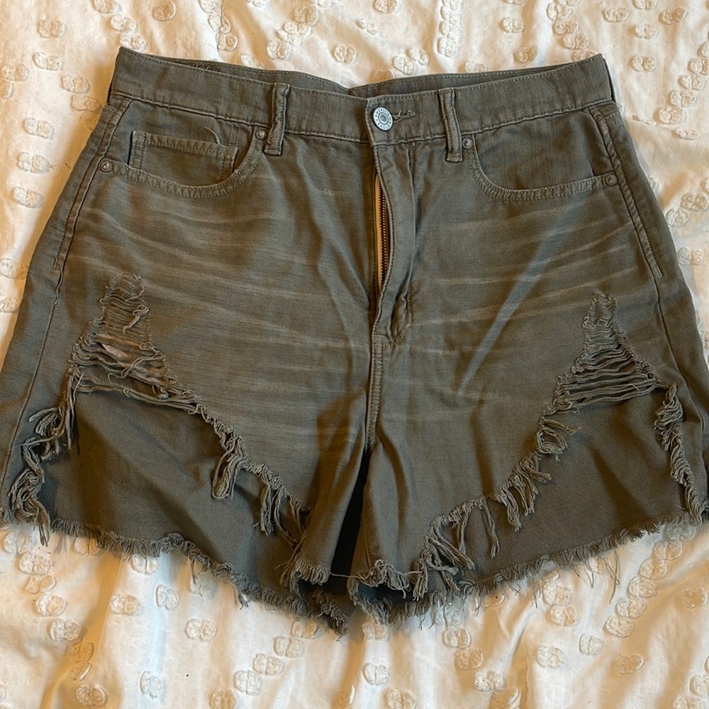 American Eagle highest rise mom shorts